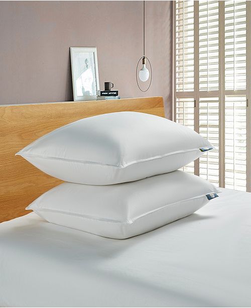 Serta White Goose Feather And Down Fiber Bed Pillow Back Sleeper