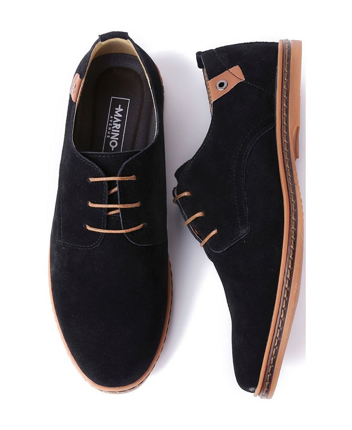 mio marino men's suede derby casual dress shoes