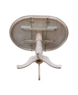 36" Round Top Pedestal Table with 12" Leaf