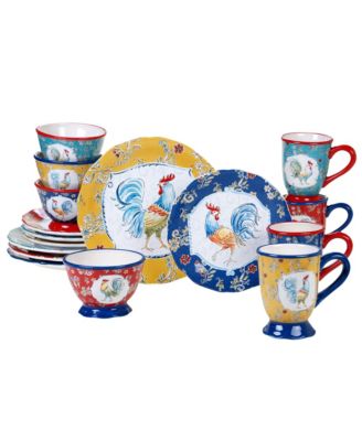 Certified International - Morning Bloom 16-Pc. Dinnerware Set
