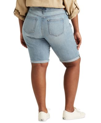 plus size stretch shorts