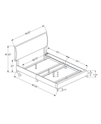 Bed - Queen Size Linen with Legs