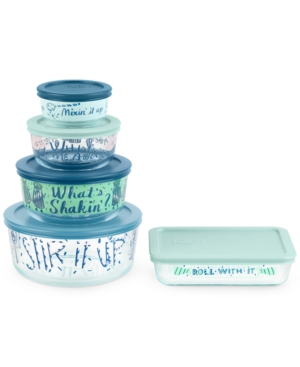 Pyrex Decorated What's Shaking 10-Pc. Food Storage Container Set