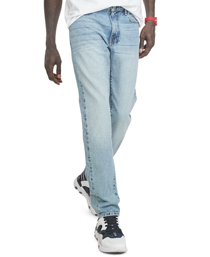 Tommy Hilfiger Men's Vintage Athletic-Tapered Fit Stretch Jeans 