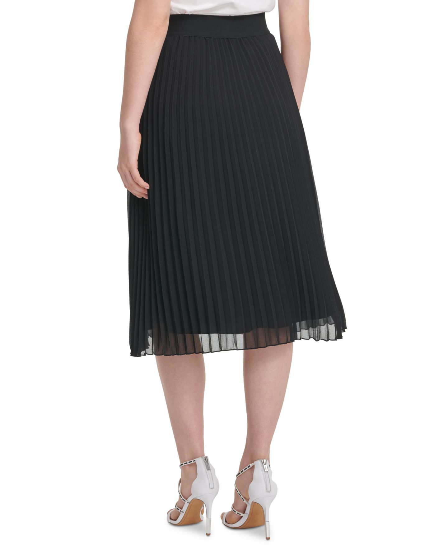 Женская юбка DKNY Pleated Midi, цвет: Чёрный — фото 2