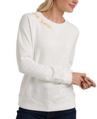 lucky brand embroidered sweatshirt