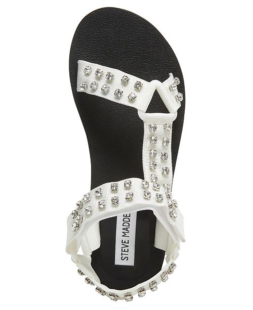 steve madden women's henley rhinestone sport sandals