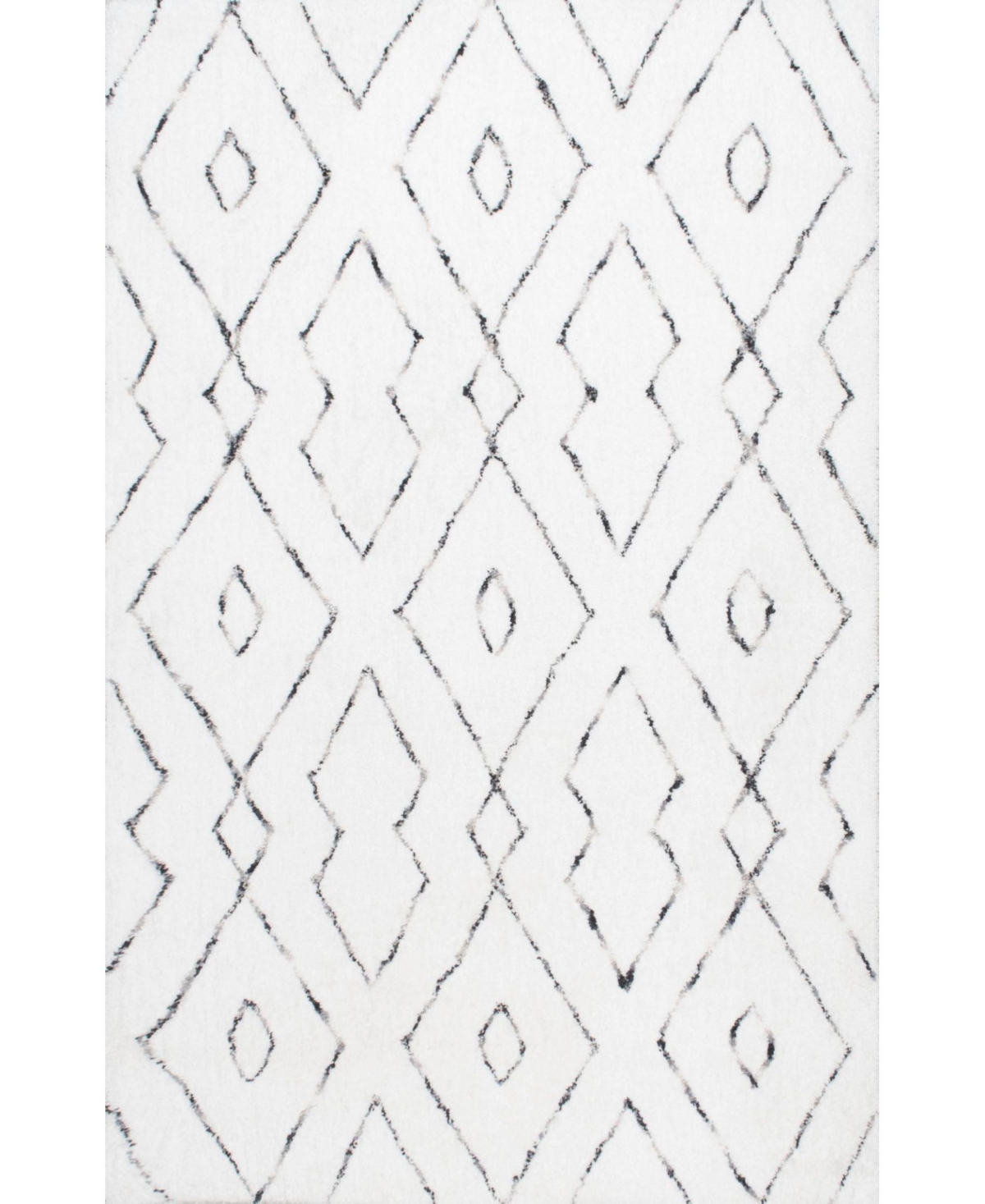 nuLoom Kazbar Lauren Lattice 7'6in x 9'6in Area Rug - White