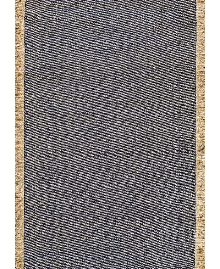 nuLoom Terrain Flatweave Solid Tassel Amalia 8'6" x 11'6" Area Rug Macy's