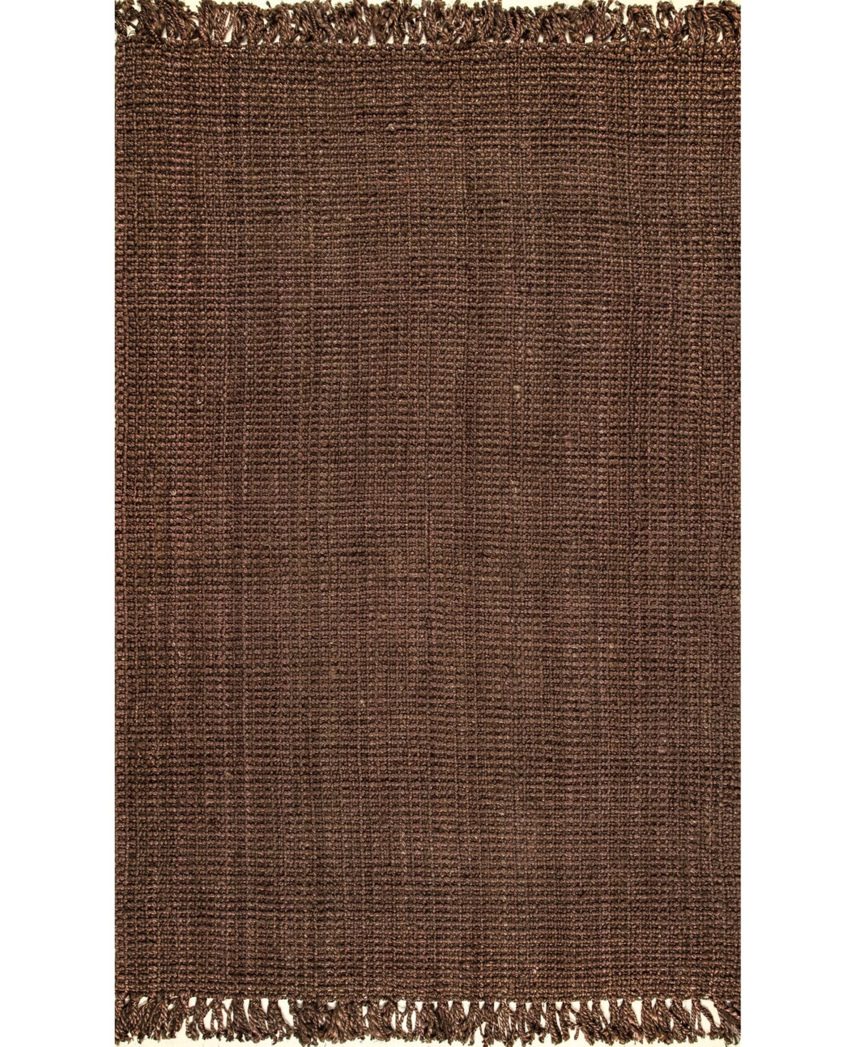 nuLoom Natura Natura Collection Chunky Loop 6' x 9' Area Rug - Chocolate