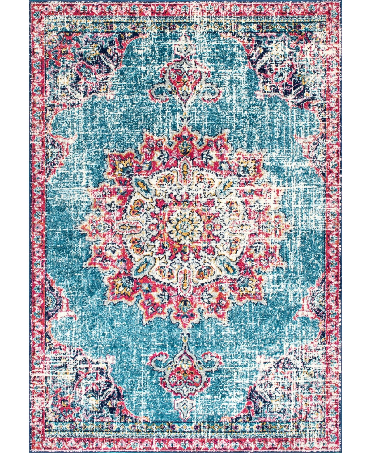 nuLoom Bodrum Vintage-Inspired Medallion Leola 8' x 10' Area Rug - Multi