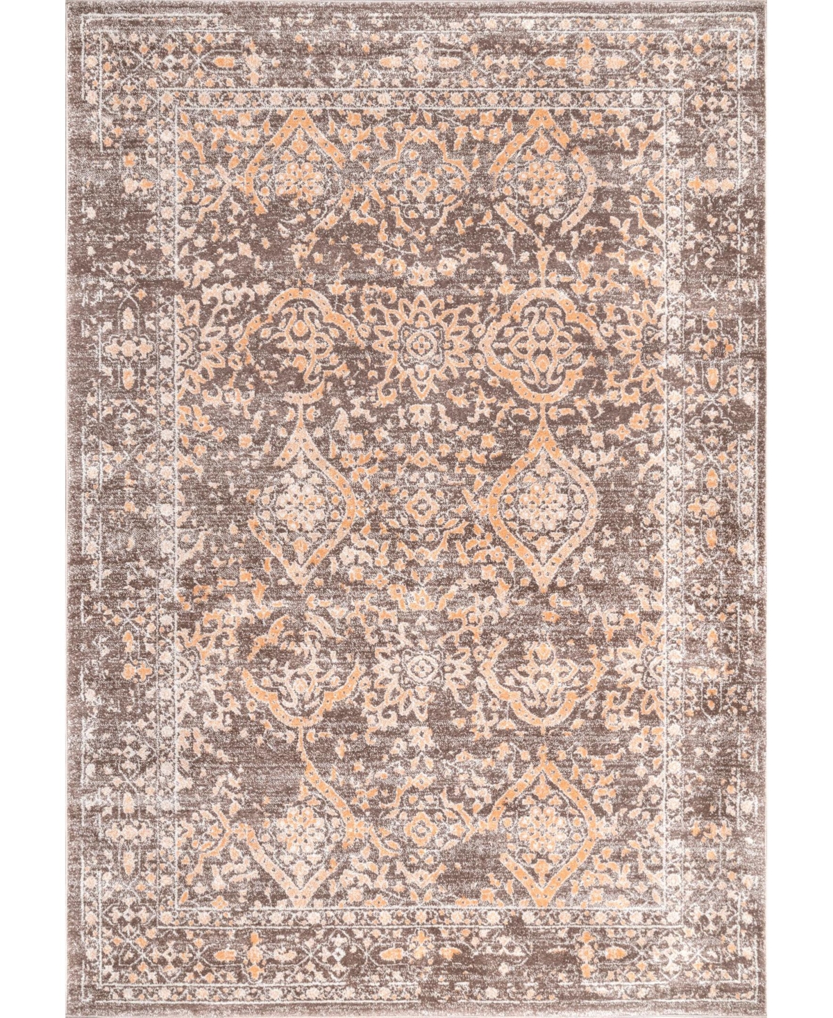 nuLoom Amber Kylie Faded Vintage-Inspired Brown 8' x 10' Area Rug - Brown