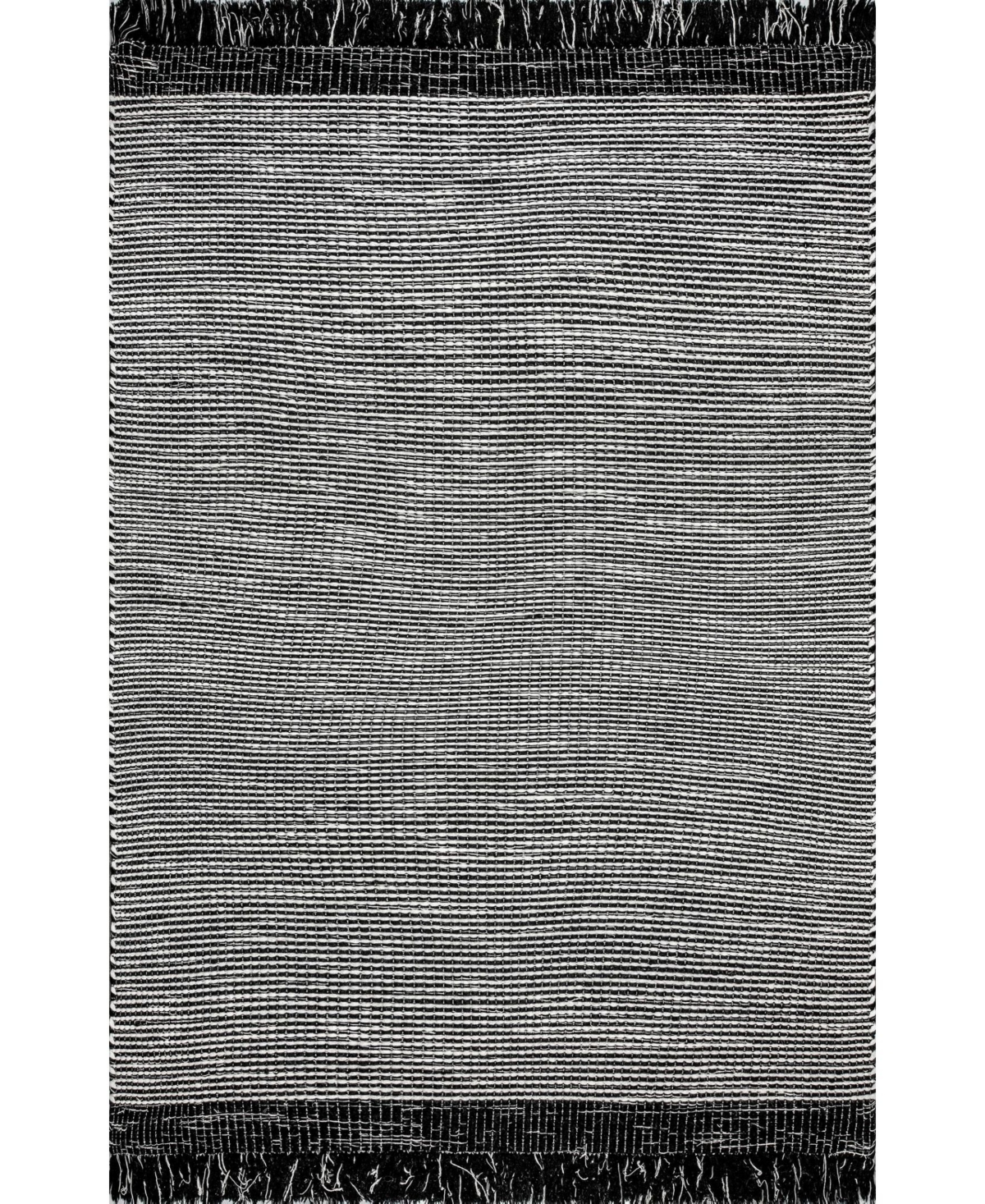 nuLoom Valencia Striped Pinto Black 5' x 8' Area Rug - Black