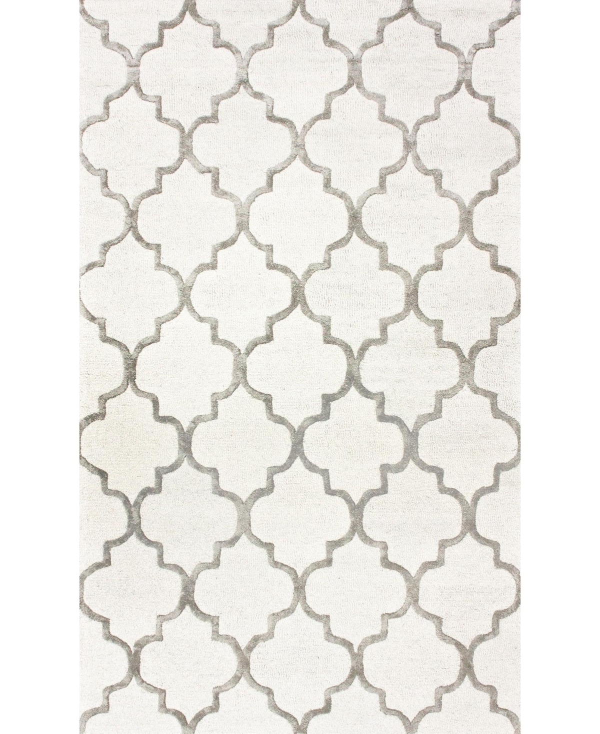 nuLoom Caspian Faux Silk Moroccan Silver 8'3in x 11' Area Rug - Nickel