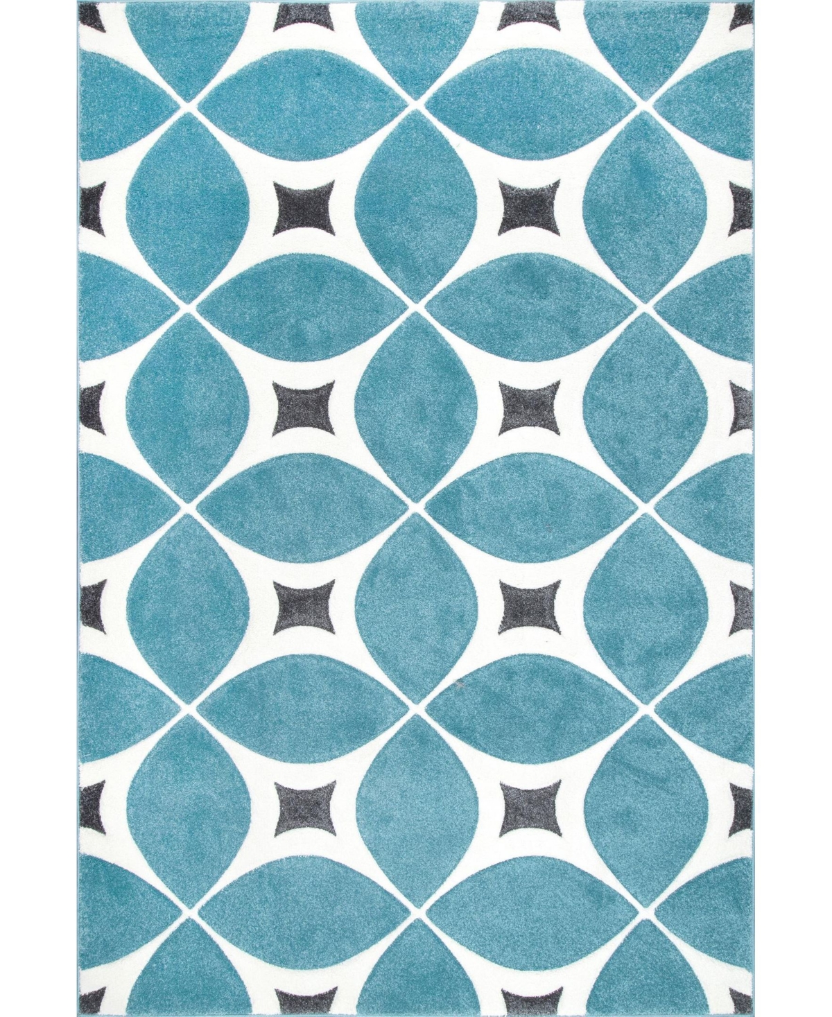 nuLoom Cine Gabriela Contemporary 7'6in x 9'6in Area Rug - Baby Blue