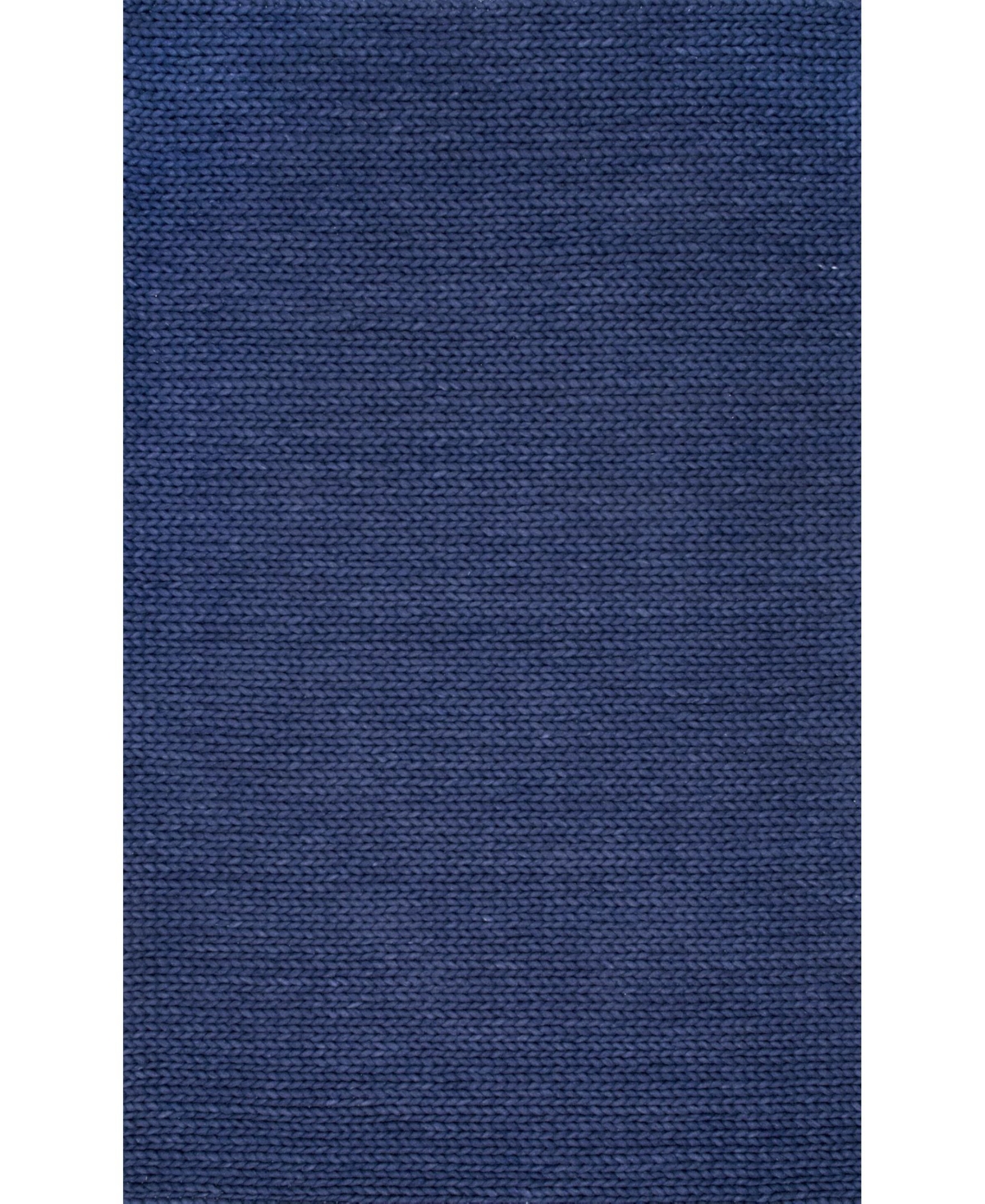 nuLoom Textures Handwoven Caryatid Solid 6' x 9' Area Rug - Navy
