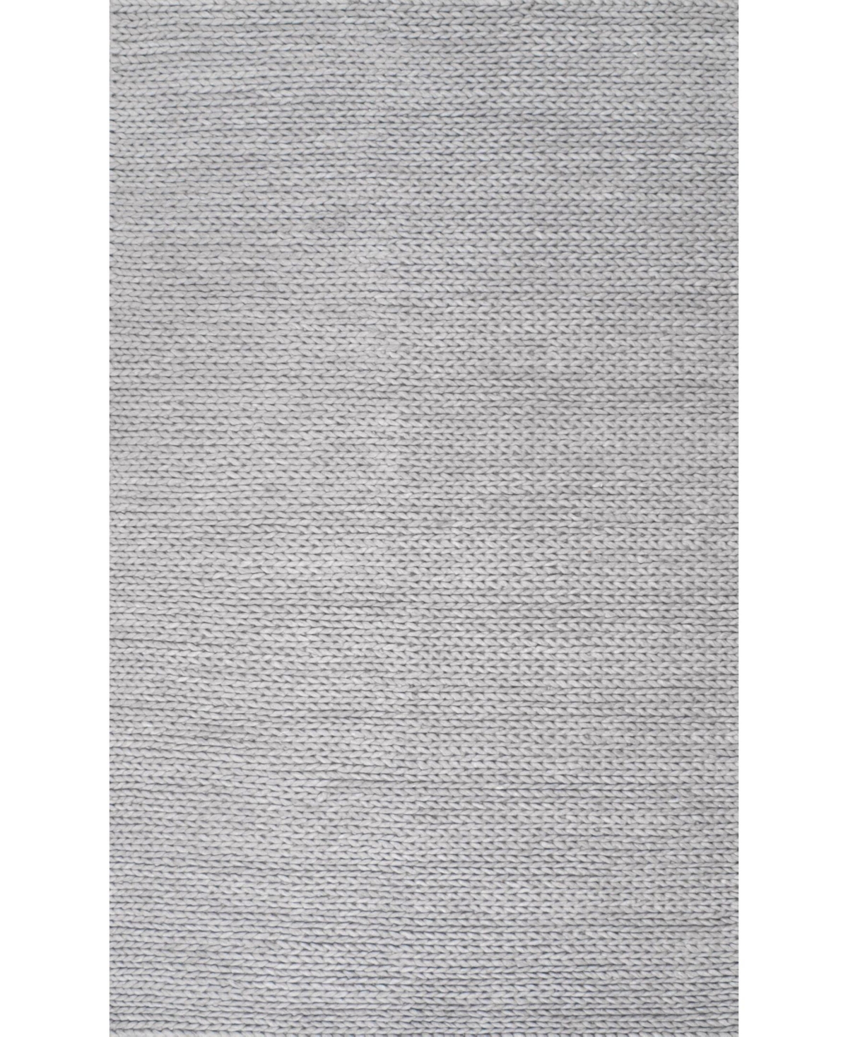 nuLoom Textures Handwoven Caryatid Solid 6' x 9' Area Rug - Light Gray