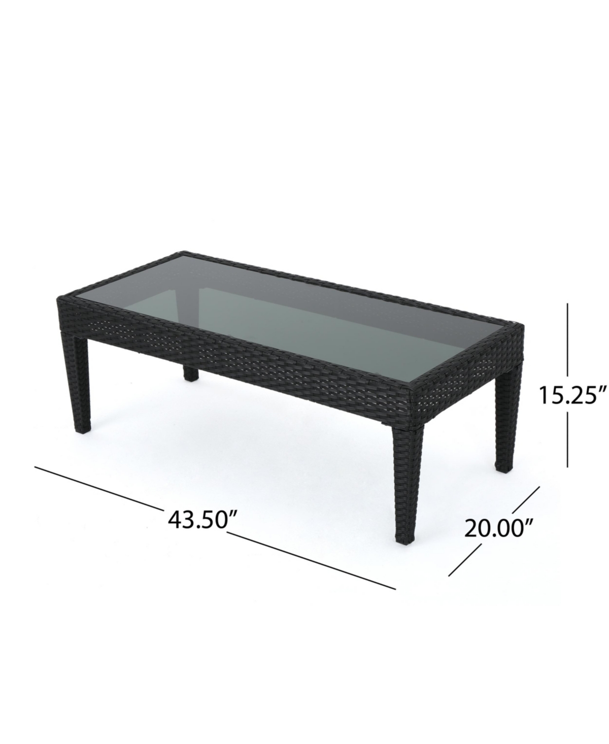 Noble House Antibes Outdoor 2pc Wicker Seating Set In Black