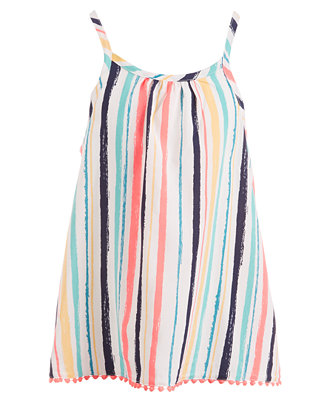 Epic Threads Big Girls Striped Challis Tank Top, Created for Macy's ...
