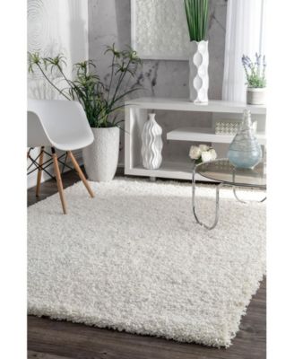 Easy Shag Marleen Plush White Rug