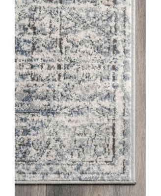 Entice Matisse Distressed Vintage-Inspired Blue Area Rug