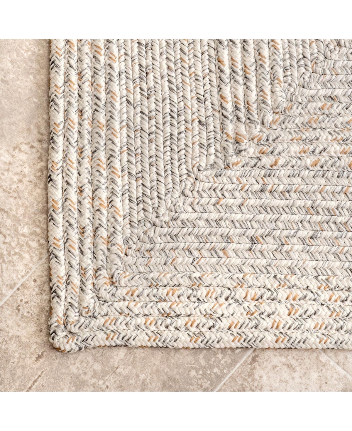 nuLoom Texture Braid Doutzen Indoor and OutdoorArea Rug - Ivory