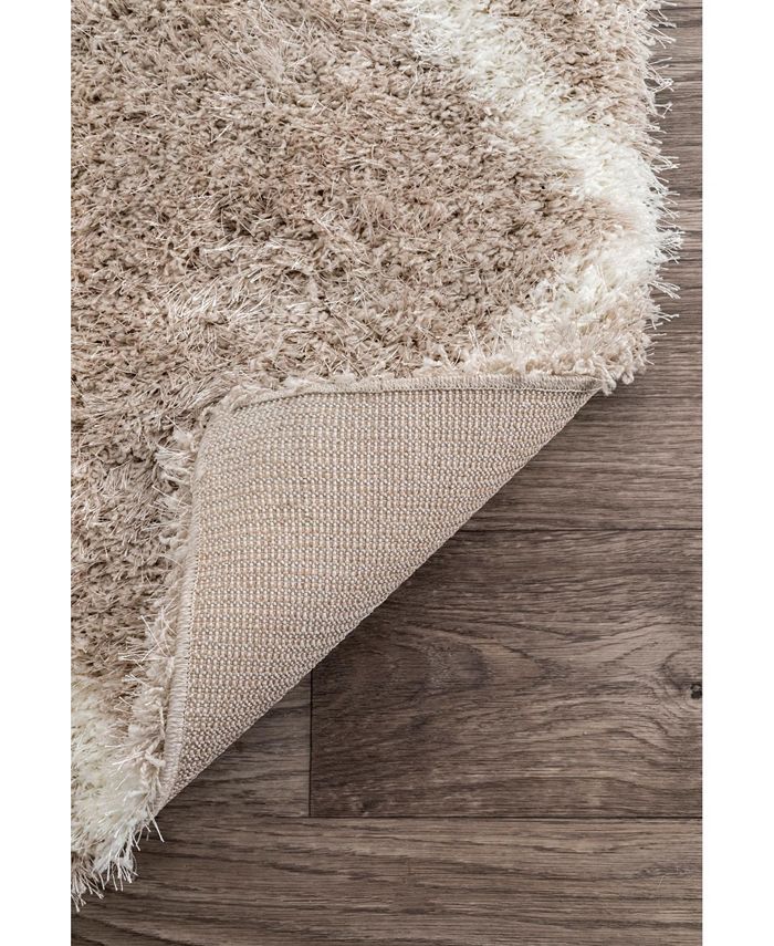 nuLoom Plush Shag Soft and Plush Diamond Beige 4' x 6' Area Rug Macy's