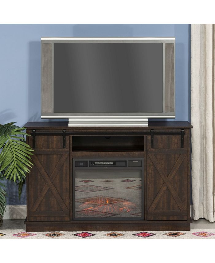 Home Source TV Stand With Barnyard Doors Macy's