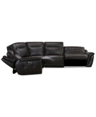 Lenardo 5-Pc. Leather Sectional with 2 Power Motion Recliners, Created for Macy's