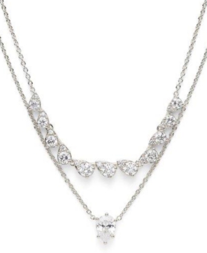 image of Eliot Danori Cubic Zirconia Layered Necklace, 17