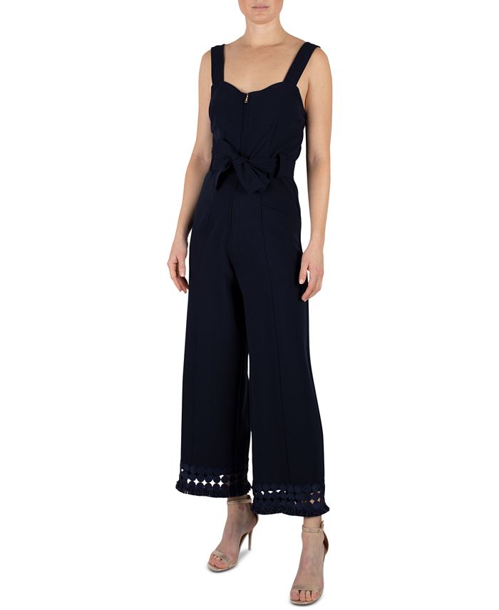 julia jordan ZipFront FringeHem Jumpsuit Macy's