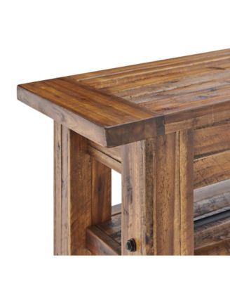 Durango Industrial Wood Console and Media Table with Shelves