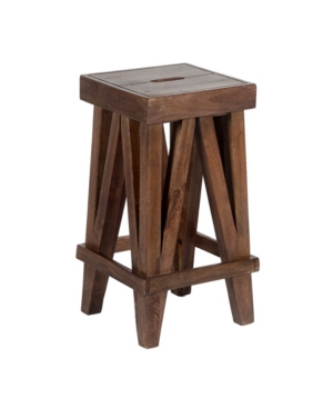 ALATERRE FURNITURE BROOKSIDE INDUSTRIAL WOOD COUNTER-HEIGHT STOOL