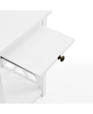 Coventry Wood End Table with Tray Shelf and Bottom Shelf