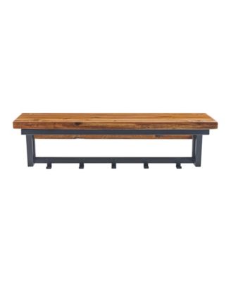 Claremont Rustic Wood Coat Hook and Bench Set