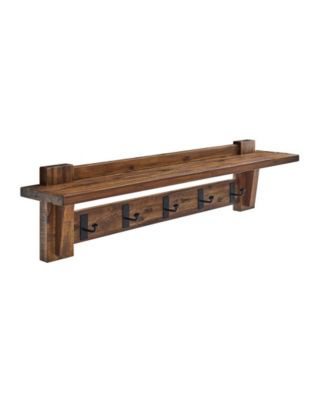 Durango Industrial Wood Coat Hook Shelf and Bench Set