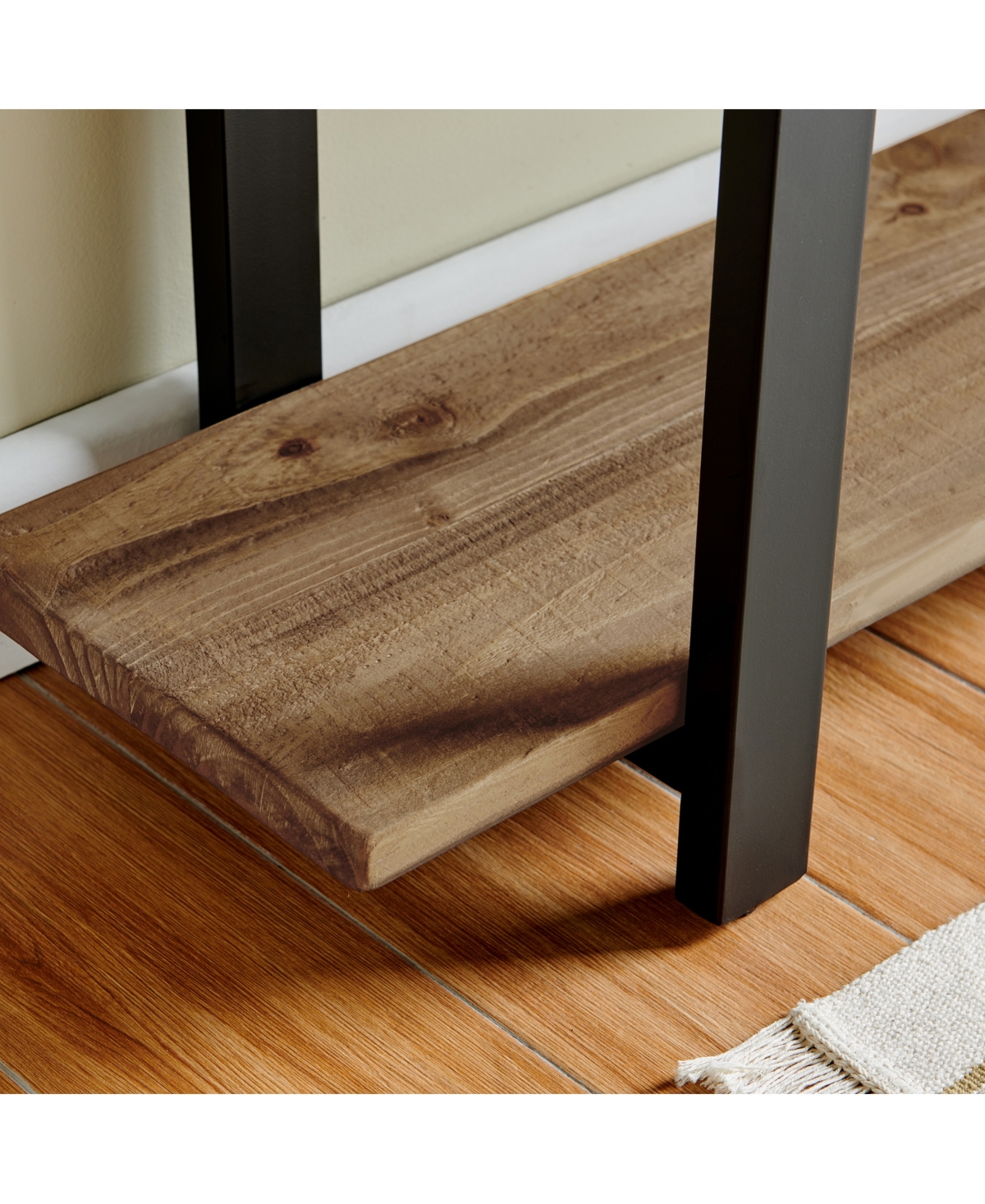 Alaterre Furniture Pomona Entryway Hall Tree with Bench, Shelves and Coat Hooks
