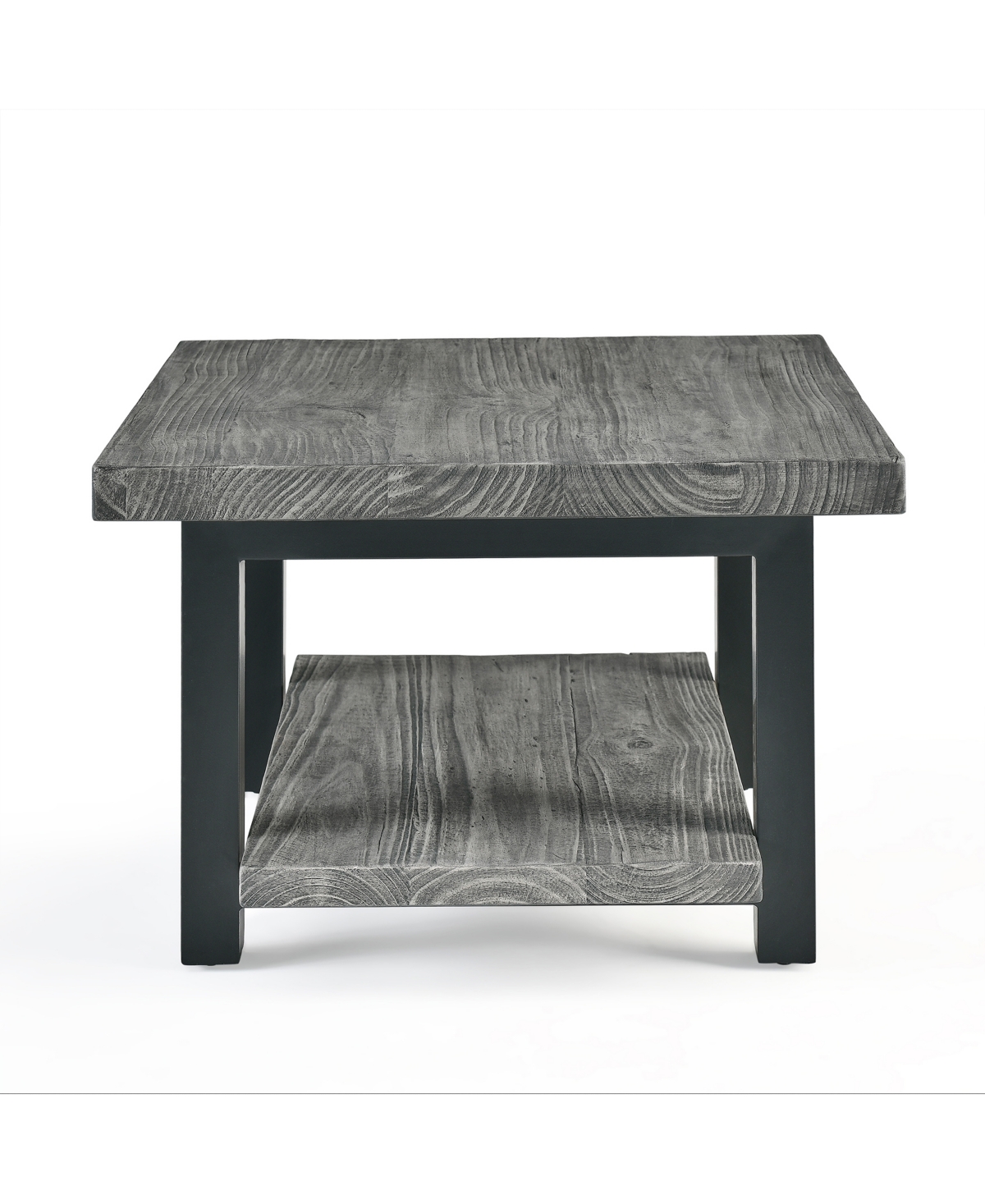 Alaterre Furniture Pomona Metal and Wood Square Coffee Table