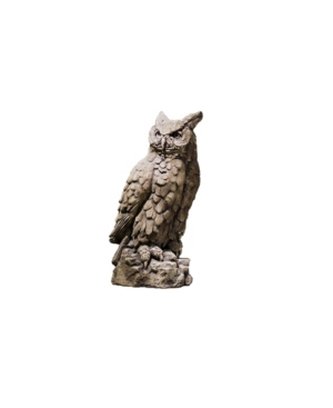 Shop Campania International Large Horned Owl Garden Statue In Black
