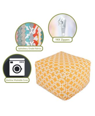 Links Ottoman Square Pouf with Removable Cover 27" x 17"