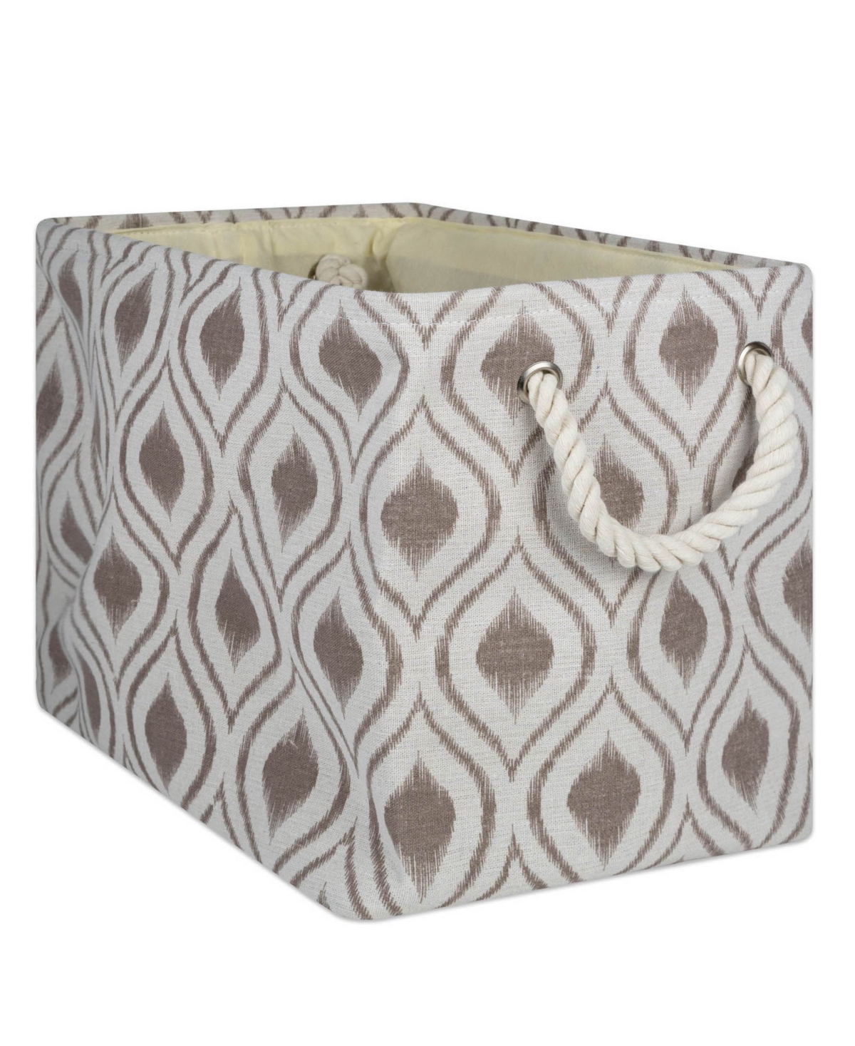 Polyester Bin Ikat Stone Rectangle Large - Taupe