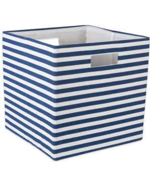 Design Imports Polyester Cube Pinstripe Square