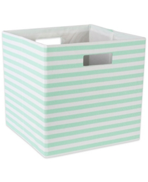 Design Imports Polyester Cube Pinstripe Square