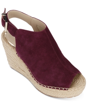 image of Kenneth Cole New York Women-s Olivia Espadrille Peep-Toe Wedges Women-s Shoes