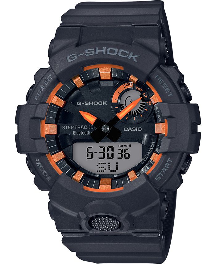 G-Shock Men's Analog-Digital Connected Step Tracker Black Resin Strap Watch 48.6mm & Reviews