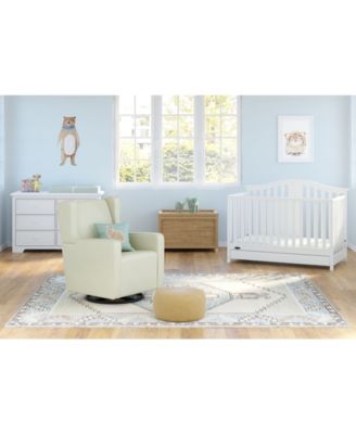 Solano 4-in-1 Convertible Crib with Drawer - White