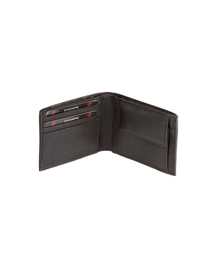 CHAMPS Men's Genuine Leather RFID Blocking Wallet with Gusset Coin