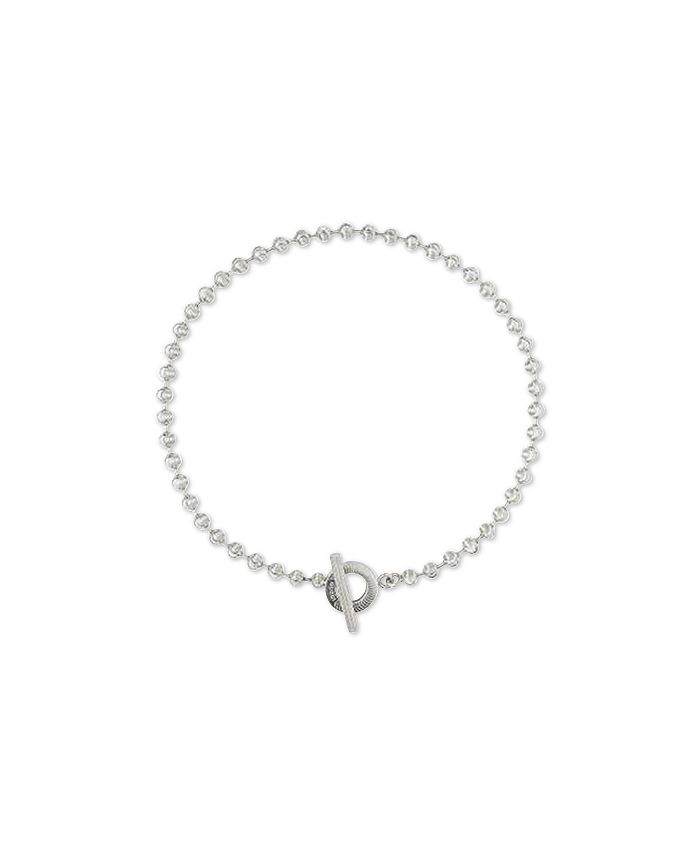 Gucci Beaded Toggle Necklace in Sterling Silver 17
