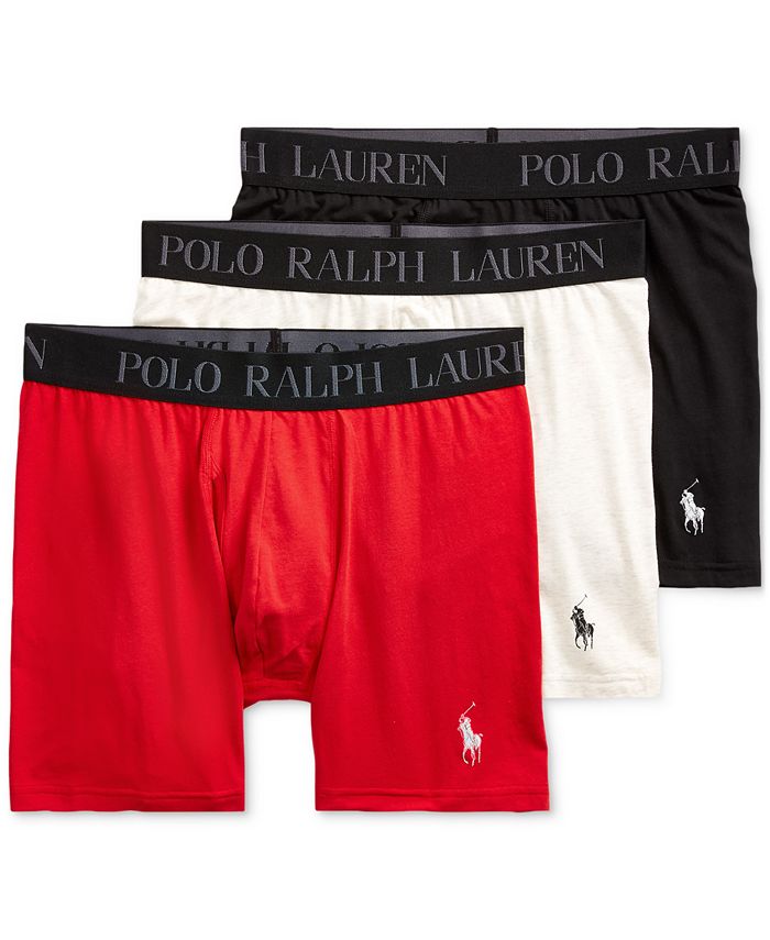 Polo Ralph Lauren Men's 3-Pack 4D Flex Performance Mesh Boxer Briefs -  Macy's