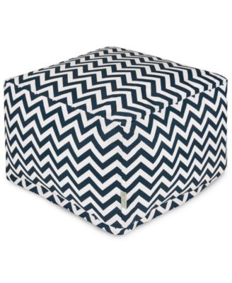 Chevron Ottoman Square Pouf with Removable Cover 27" x 17"